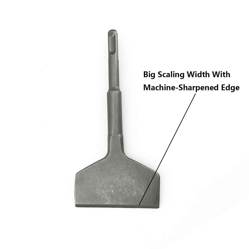 SPKLINE 3" x 6.5" Concrete Tile Thinset Scaling Chisel SDS-Plus Shank Thinset Tile Scraper Flat Wide Chisel Bit Floor Scraper Works with SDS+ Rotary Hammers and Demolition Hammers - Image 4